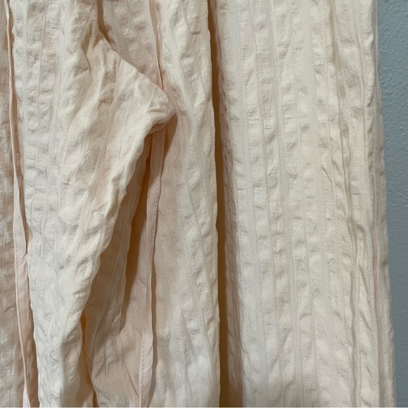 ASOS DESIGN Seersucker Lace Up Back Jumpsuit In Blush - Picture 8 of 14